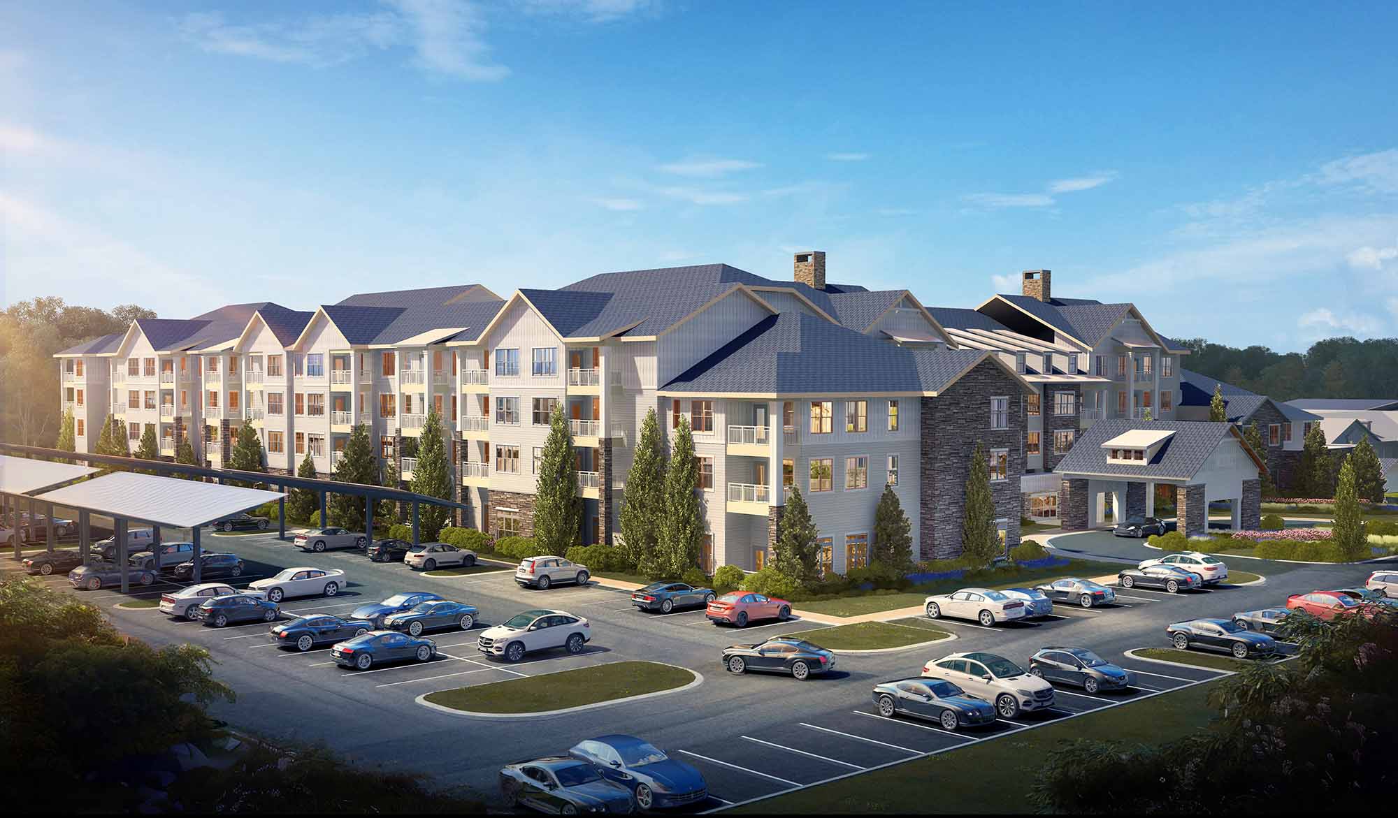 Rendering of the Belle Springs building