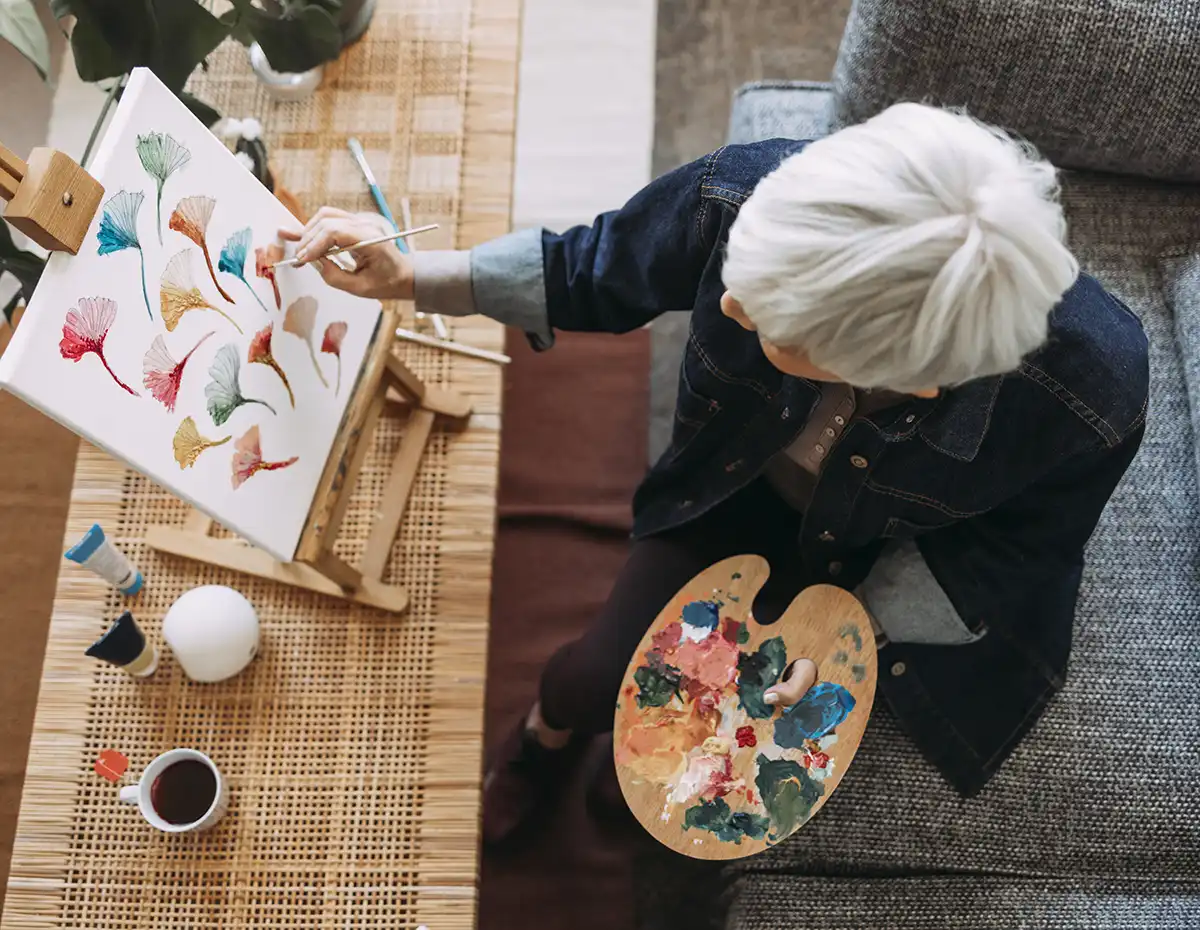 Woman painting