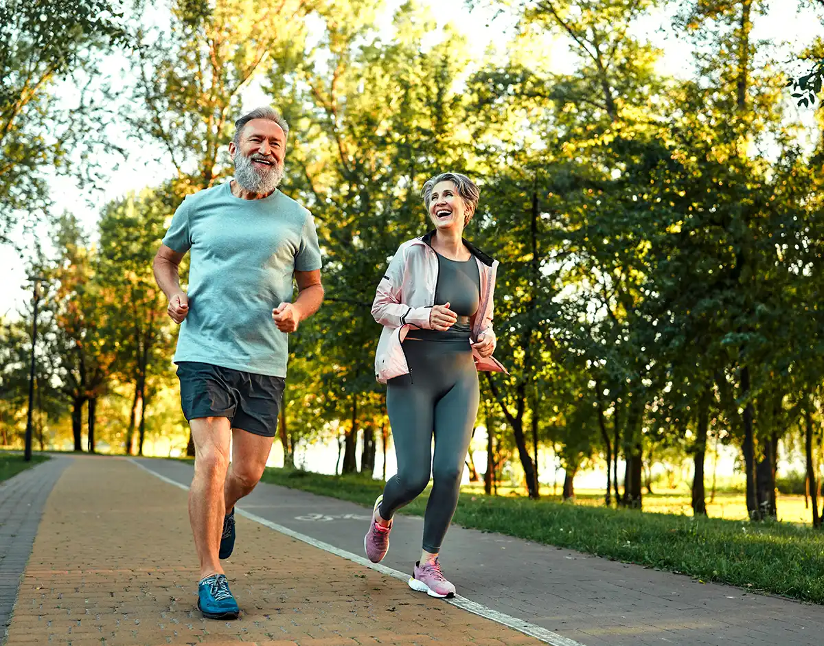 Couple running together