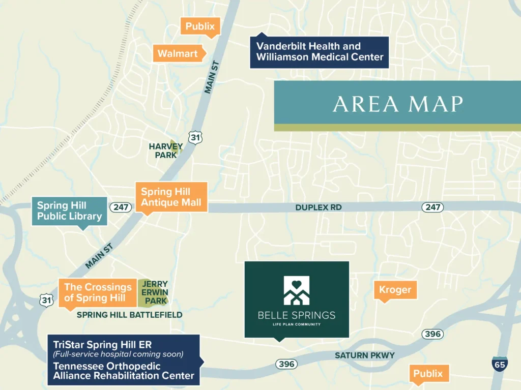 Spring Hill Area Map